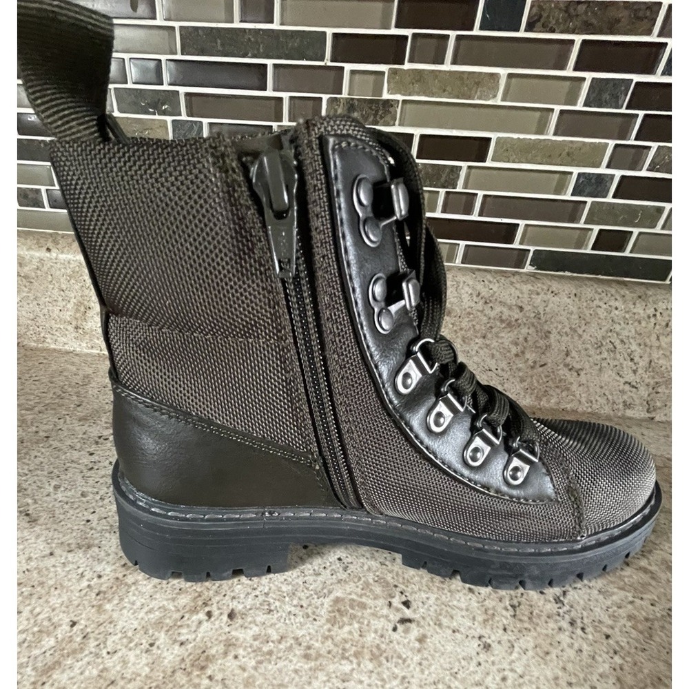 Cliffs by White Mountain Women's Sz 6.5M Brown Fabric Maximal 6.5" Combat Boot - Picture 3 of 7